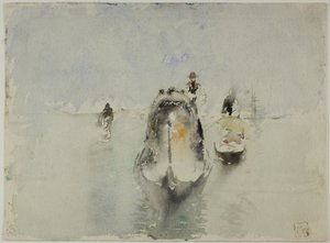 Gondoles, Grand Canal, Venise - Robert Frederick Blum