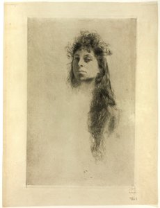 Tête de femme aux cheveux longs - Robert Frederick Blum