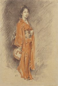 Femme japonaise en kimono - Robert Frederick Blum