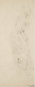 Esquisse de femme en robe à fleurs, possiblement pour la fresque Moods to Music