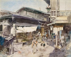 Scène de rue à Ikao, Japon