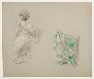 Étude pour une femme agenouillée, "Festival des vendanges," Mendelssohn Glee Club, New York, NY - Robert Frederick Blum