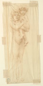 Étude pour une femme tenant un enfant, "Festival des vendanges," Mendelssohn Glee Club, New York, NY - Robert Frederick Blum