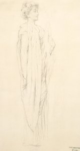 Étude de figure féminine drapée pour la fresque Moods to Music