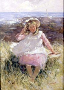 Fille avec un Bonnet Blanc