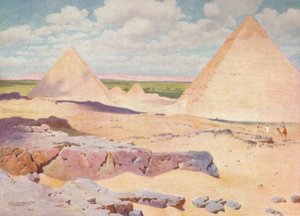 Les Pyramides de Gizeh depuis le désert, vers 1880, 1904 - Robert George Talbot Kelly