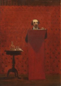 Charles Dickens donnant une lecture publique, 1858