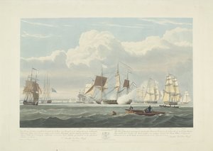 Départ de douze navires marchands néerlandais du port de Portsmouth, 1833 (plaque 3) - Robert Havell (II)