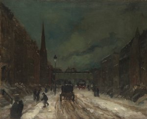 Scène de rue avec neige (57e rue, NYC) - Robert Henri