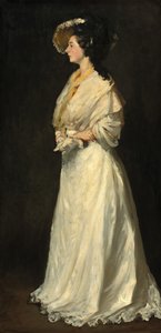 Jeune femme en blanc