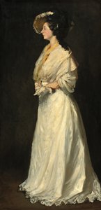 Jeune femme en blanc
