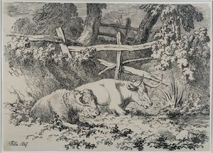 Bétail au repos, 1807 - Robert Hills