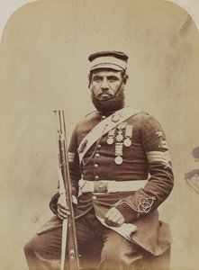 Sergent-major J. Stanton, Royal Sappers and Miners, 1856 - Robert Howlett