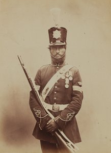 Sergent-major John Paul, Royal Sappers and Miners, 1856 - Robert Howlett