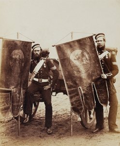 Sergent de compagnie Christy et sergent McGifford, artillerie royale, 1856 - Robert Howlett