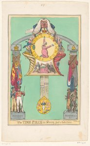 Horloge avec la reine sur le cadran, 1820
