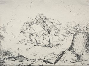 Spécimens de Polyautographie : Charge de cavalerie, 1803 - Robert Kerr Porter