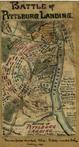Bataille de Pittsburg Landing ou Shiloh 6 et 7 avril 1862. LOC gvhs01.vhs00314