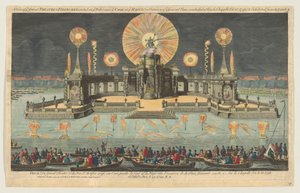 Vue du Grand Théâtre et des feux d