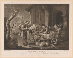 Étal de légumes et mendiant - Robert Laurie