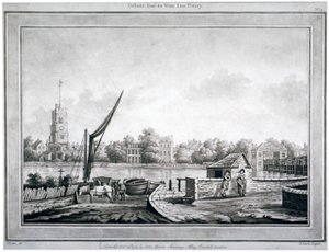 Vue de Fulham depuis le White Lion Inn, Putney, Londres, 1783