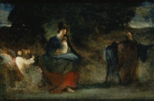 Fuite en Égypte, milieu-fin 19e siècle - Robert Loftin Newman