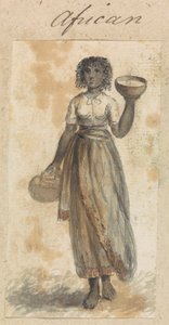 Femme africaine avec des paniers - Robert Mabon