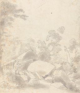 Paysage avec des rochers - Robert Mabon