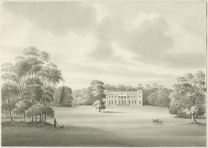Chillington Hall: dessin sépia - Robert Noyes
