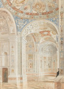 Intérieur de la Villa Madama avec des décorations de Giulio Romano et Baldassare Peruzzi, 1897
