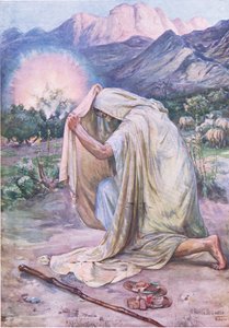 Le buisson ardent, de The Bible Picture Book publié par Thomas Nelson, vers 1950 - Robert Payton Reid