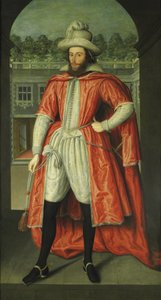 Portrait de William Pope, 1er comte de Downe 1573-1631 en chevalier du Bain, vers 1610 - Robert Peake the elder