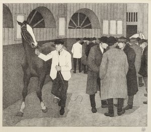 Marchands de chevaux au Barbican, 1921 - Robert Polhill Bevan