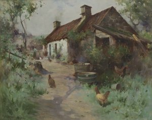 Cabane avec volaille