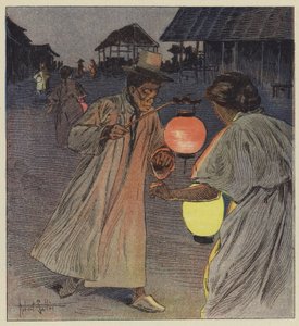Promenade nocturne des Coréens