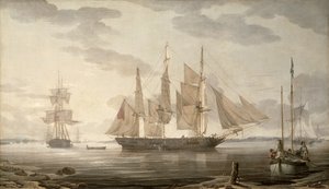 Navires dans le port, 1805 - Robert Salmon