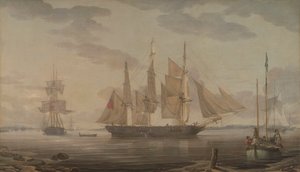 Navires dans le port - Robert Salmon