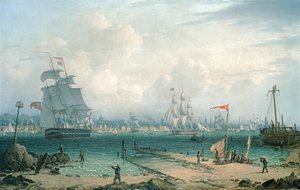 Vue de Liverpool, depuis le Cheshire