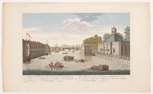 Vue de la rivière Fontanka à Saint-Pétersbourg depuis le côté nord - Robert Sayer (possibly)
