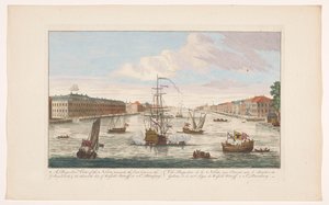 Vue de la rivière Neva à Saint-Pétersbourg depuis le côté ouest