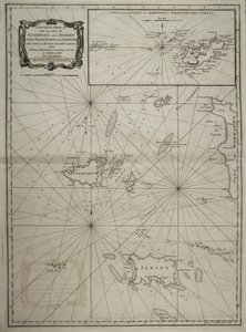 Carte générale des îles de Guernesey et Jersey, Sark, Herm, Jethou et Alderney, avec le Cap la Hague et les Caskets - Robert Sayer