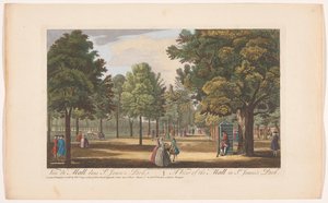 Vue de The Mall dans le parc Saint James à Londres - Robert Sayer
