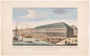 Vue de la Bourse et des entrepôts à Saint-Pétersbourg - Robert Sayer