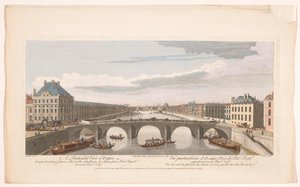 Vue de la Pont Royal sur la Seine à Paris, en direction du Pont Neuf - Robert Sayer