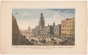 Vue de la Bourse Royale de Londres - Robert Sayer