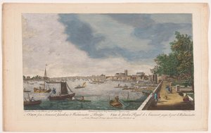 Vue du pont de Westminster sur la Tamise à Londres depuis le jardin de Somerset House (Londres) - Robert Sayer