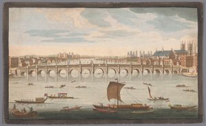 Vue de Westminster Bridge sur la Tamise à Londres, vue du côté nord - Robert Sayer
