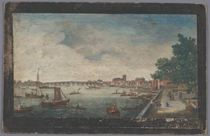 Vue du pont de Westminster sur la Tamise à Londres, depuis le jardin de Somerset House - Robert Sayer