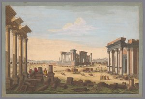 Vue sur les ruines des monuments de Palmyre depuis le nord-ouest - Robert Sayer