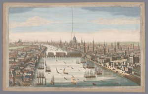 Vue générale de la ville de Londres, près de la rivière Thames - Robert Sayer